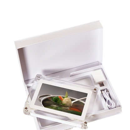 Crystaview Clear Acrylic Video Frame – Modern Digital Photo Album with HD Display